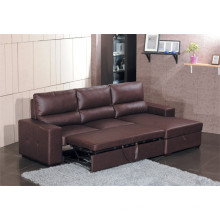 Echtes Leder Chaise Leder Sofa Elektrisch Verstellbares Sofa (712)